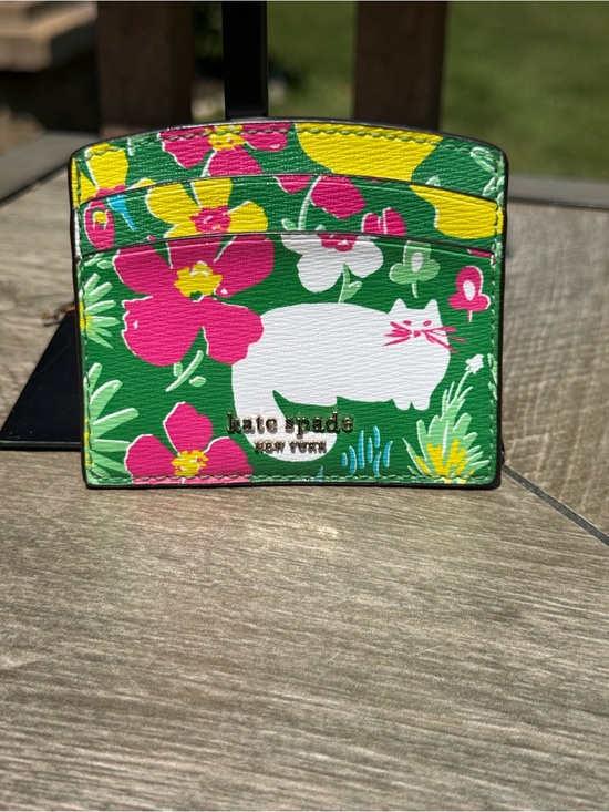 kate spade Handbags - kate spade Green Floral Cat Cardholder